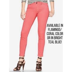 GAP Ankle Zipper Legging Jean Orange Color Pants